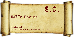 Réz Dorisz névjegykártya